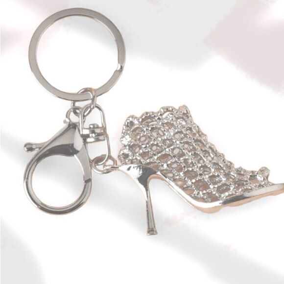 High-Heel Bag charm/Key Ring l Silver l New - Picture 6 of 6